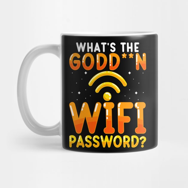 What's The Godd N Wifi Password? Funny Password Wifi Tee by Proficient Tees